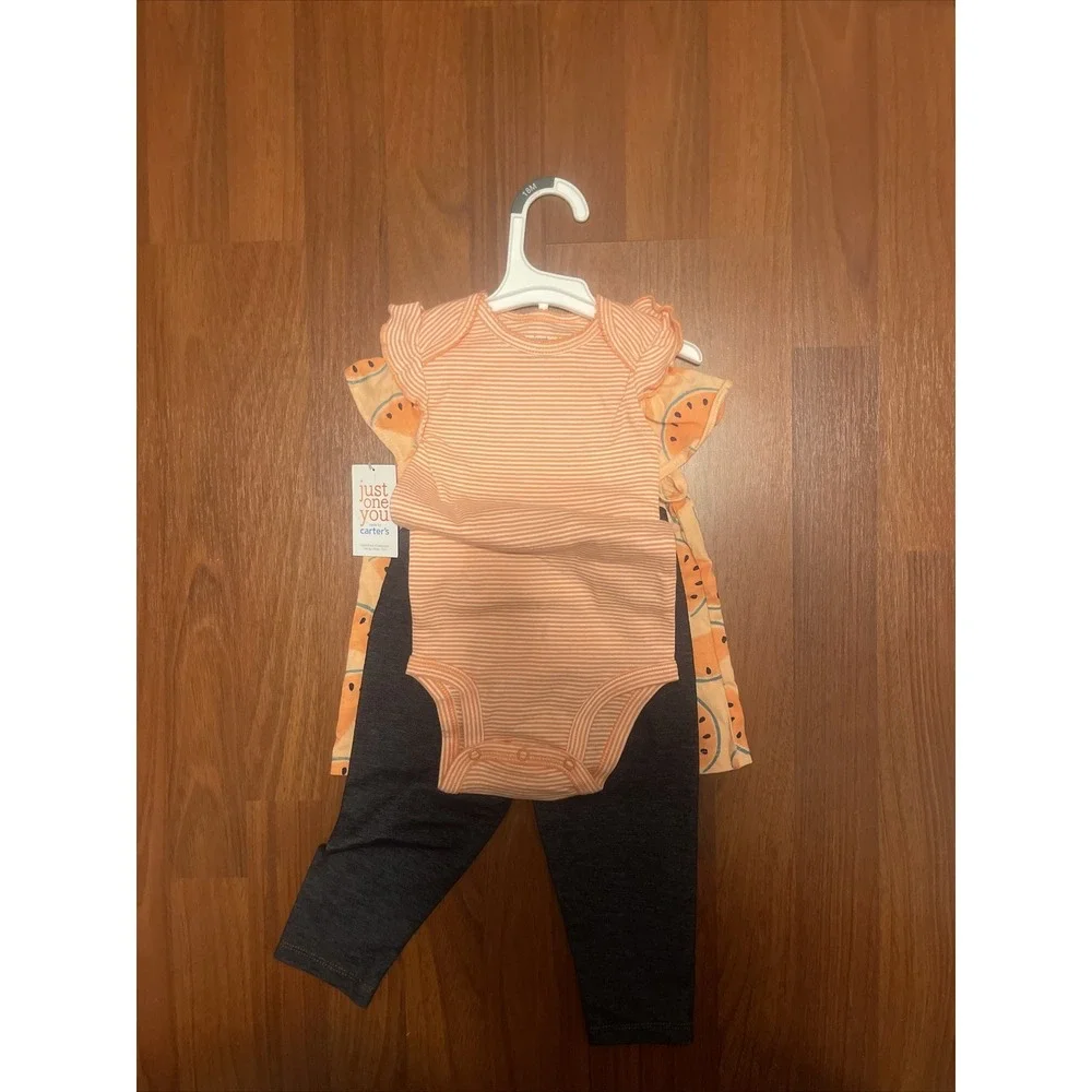 Carter's Baby Girl Lot of 3 Clothing New with Tags Sizes 18‎ MO